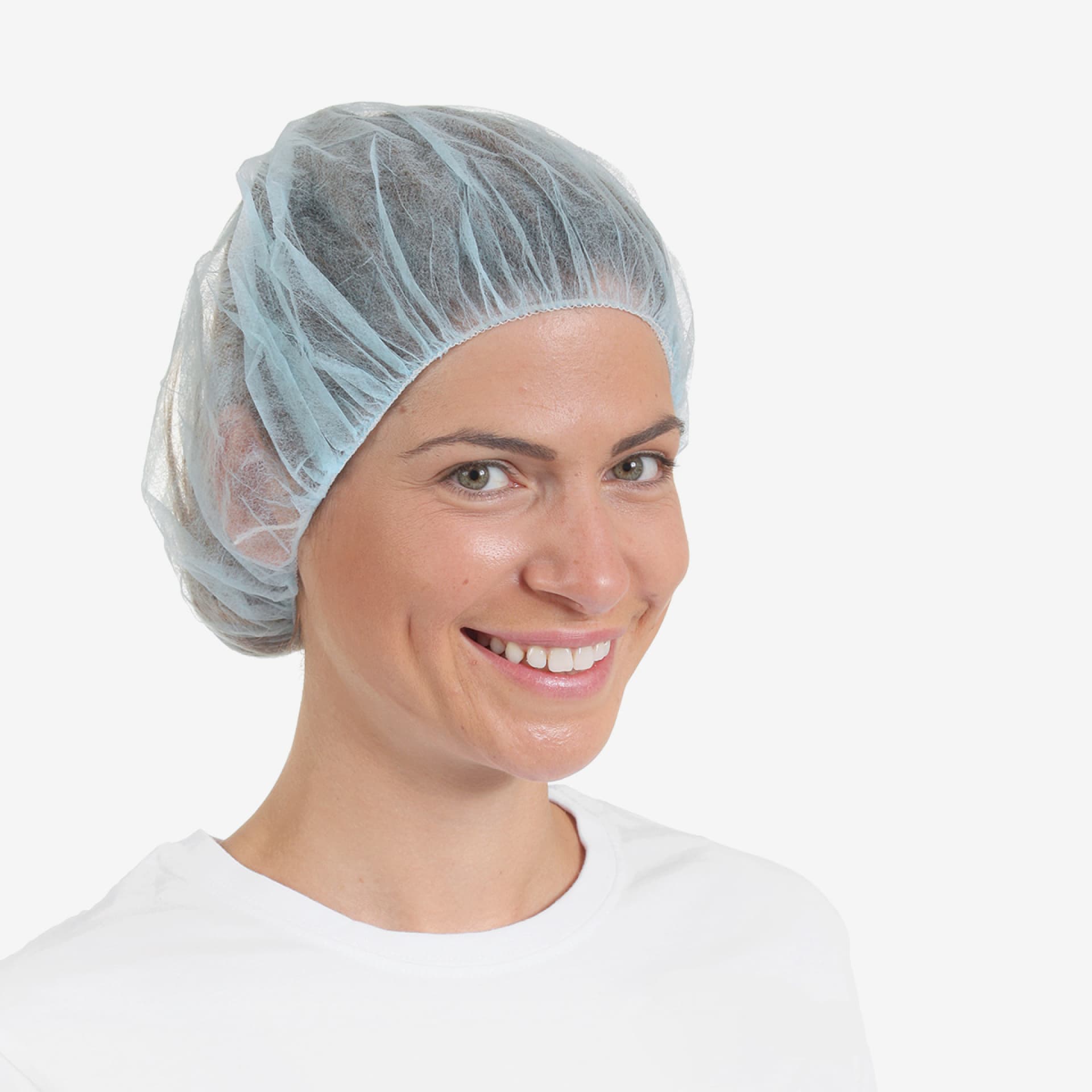 PRCL-1005: F. Bosch Bouffant Cap Non-Woven with Elastic Cord, Blue, 53cm