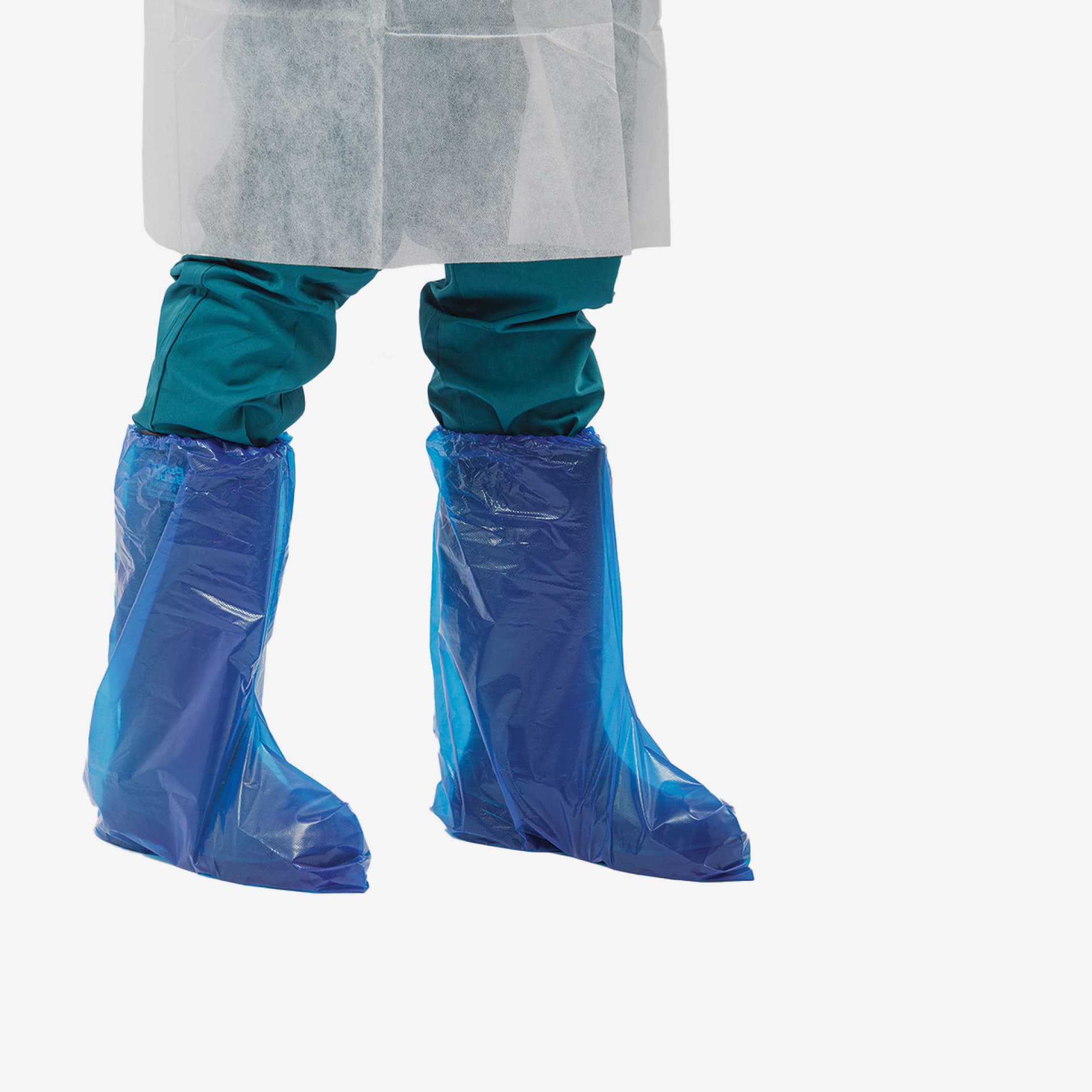 PRCL-1077: F. Bosch Overboot (PE) Embossed, Blue, 38cm