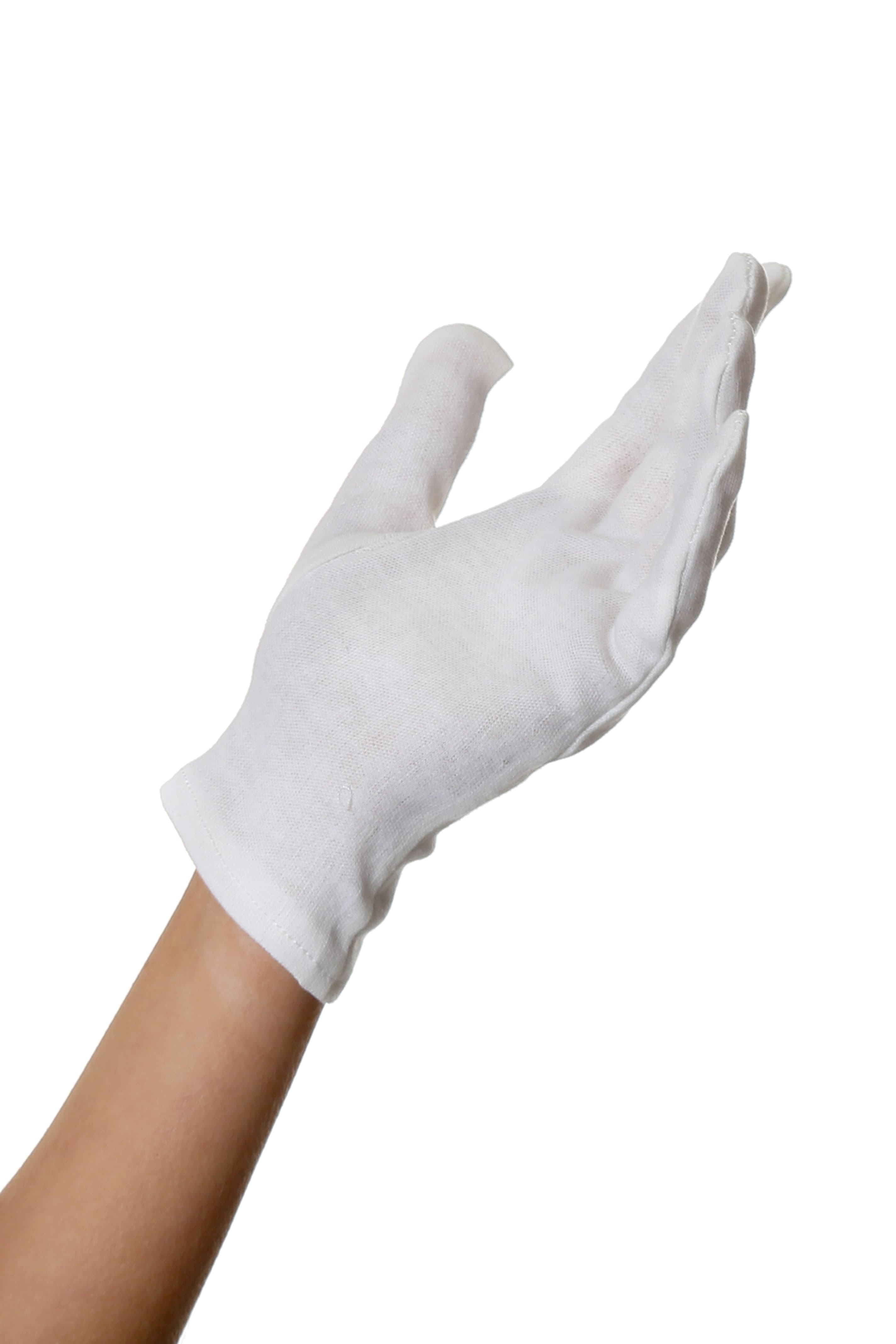 PRCL-1063: F. Bosch Polycotton Gloves, White, Medium
