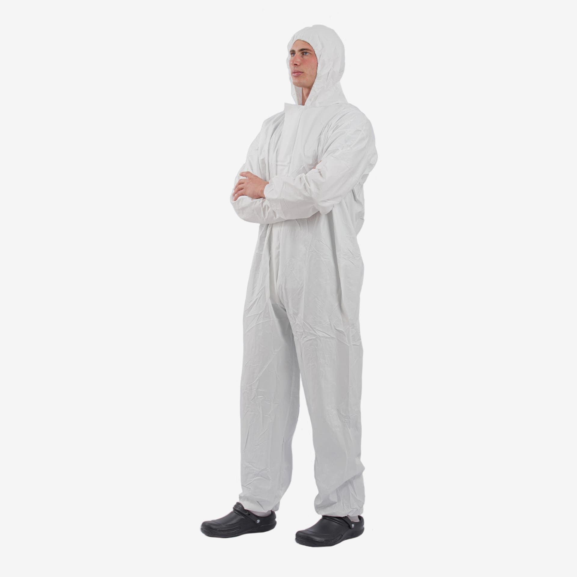 PRCL-1087: F. Bosch Coverall, Full Body, Type 5+6, Without Tape, White, Size M