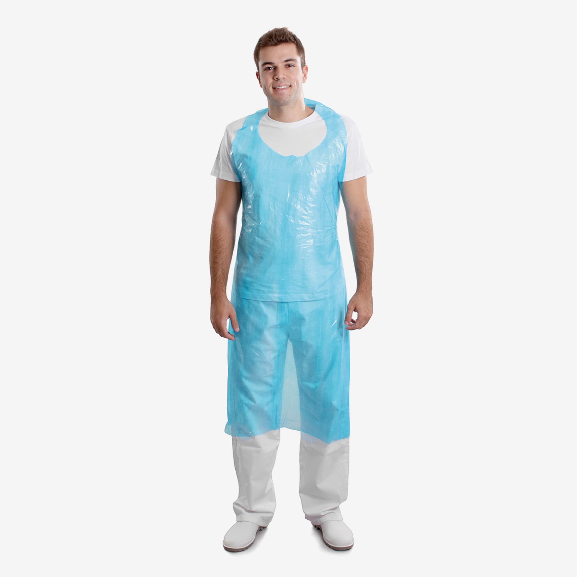 PRCL-1008: F. Bosch Plastic Apron PE, Blue, 125x80cm, 9g